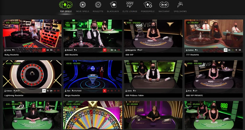 Live Casino 888Casino | worldcasinoexpert.de