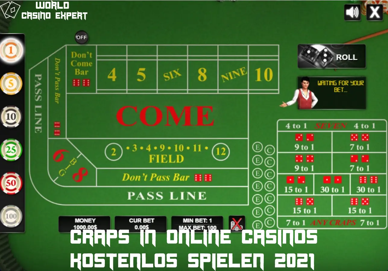 Craps in Online Casinos kostenlos spielen 2021 | Deutschland World Casino Expert