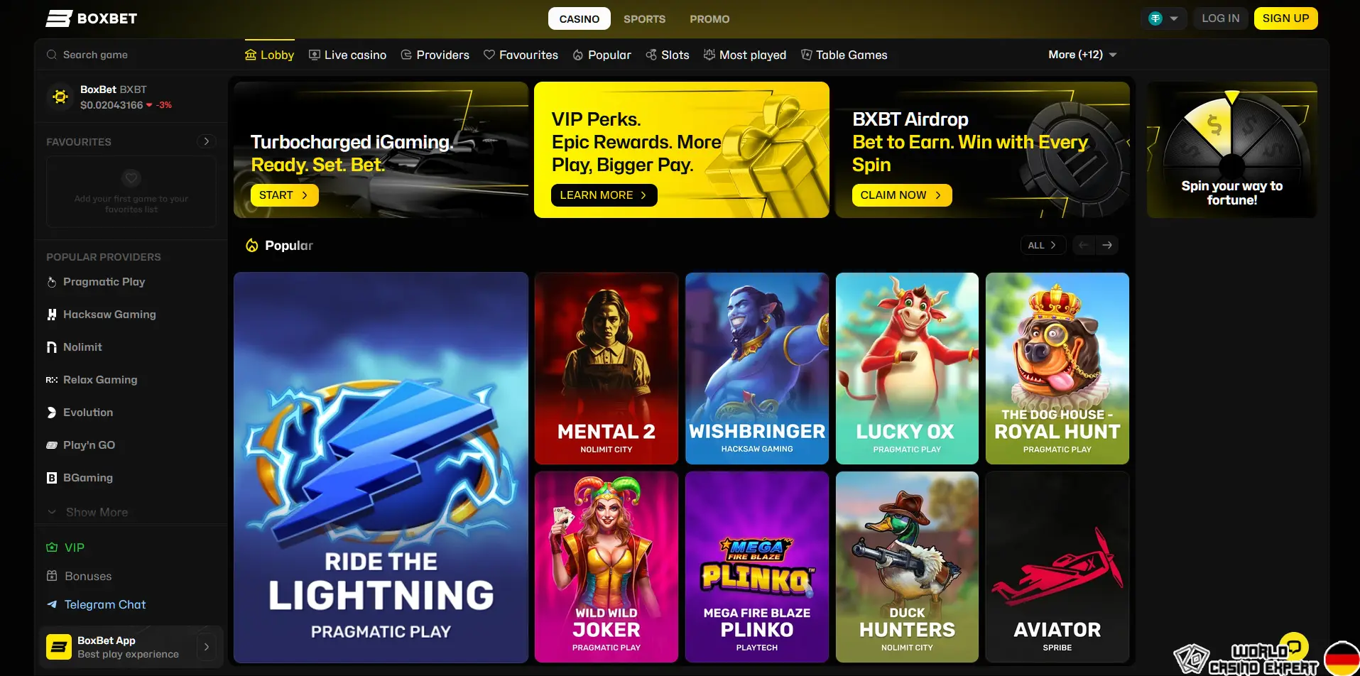 Bewertung des Online-Casino BoxBet