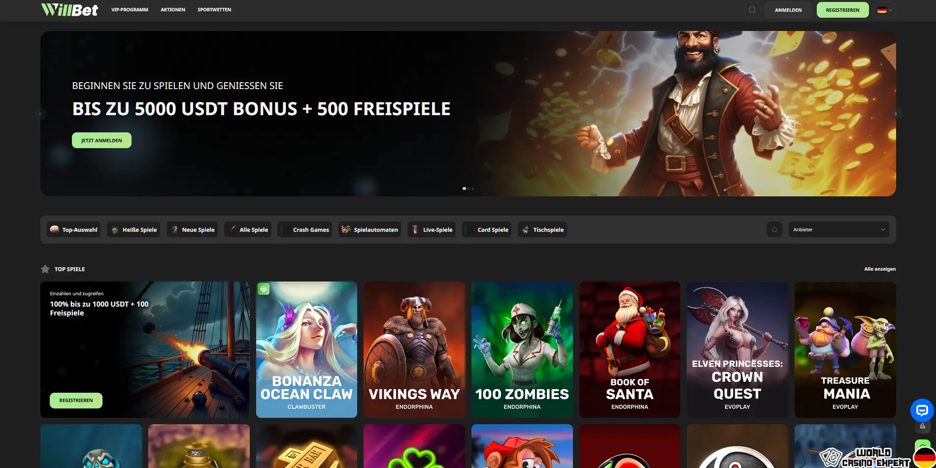Bewertung des Online-Casino Willbet