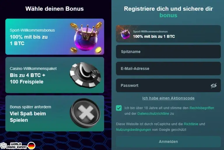 Wie melde ich mich bei Vave Casino an?