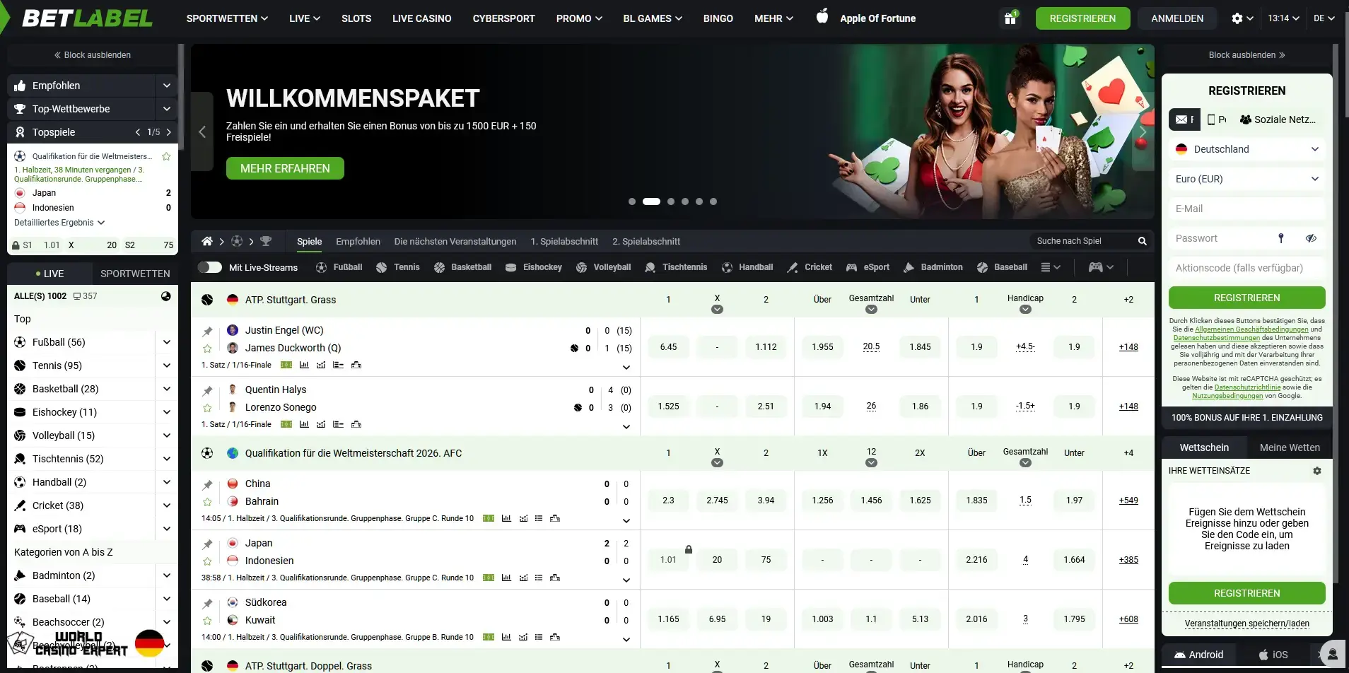 Bewertung des Online-Casino BetLabel