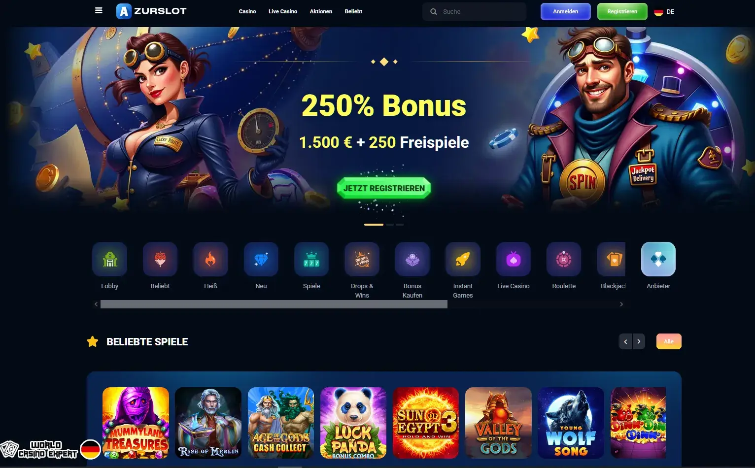 Bewertung des Online-Casino Azurslot