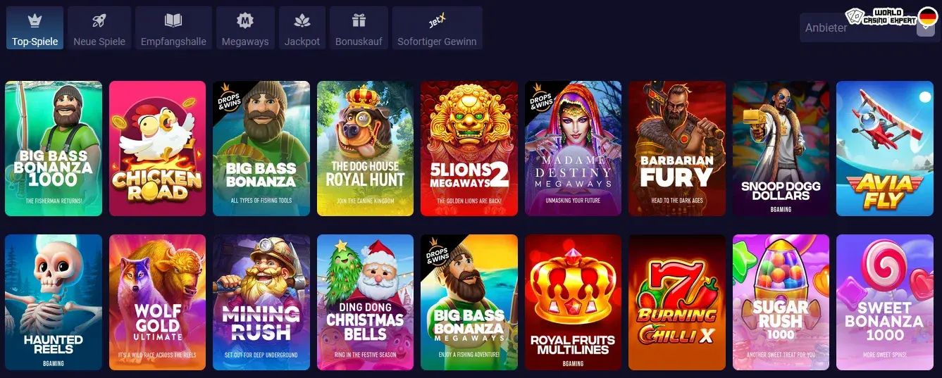Online-Slots, Tischspiele und Live-Spiele im BetGem Casino