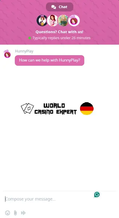 Casino Hunny Play Kundensupport-Erfahrung