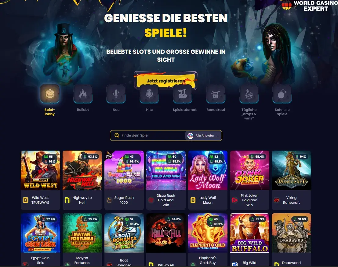 SlotsGem Casino-Spiele und Softwareanbieter