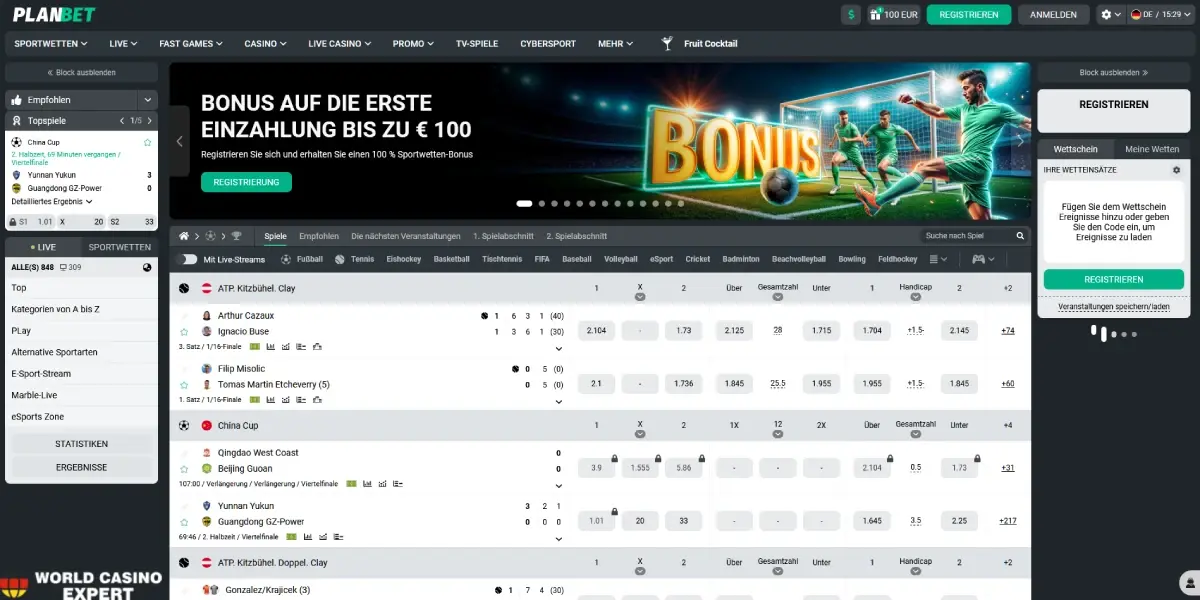 Bewertung des Online-Casino Planbet