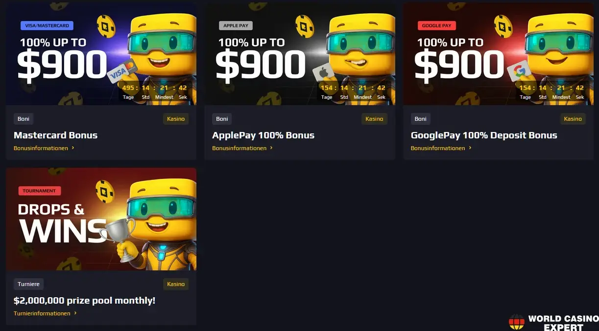 Boni für deutsche Spieler von Rollblock.io online casino