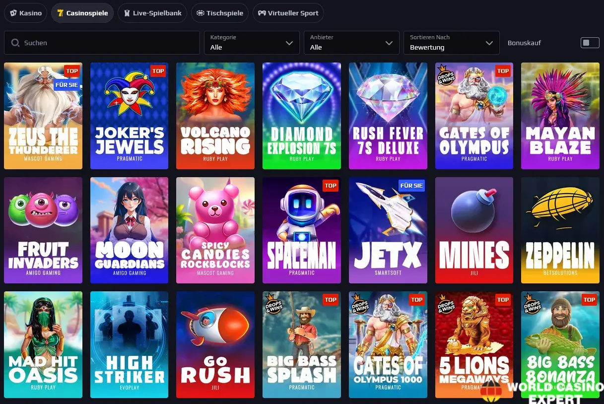 RollBlock Online-Casino-Spiele