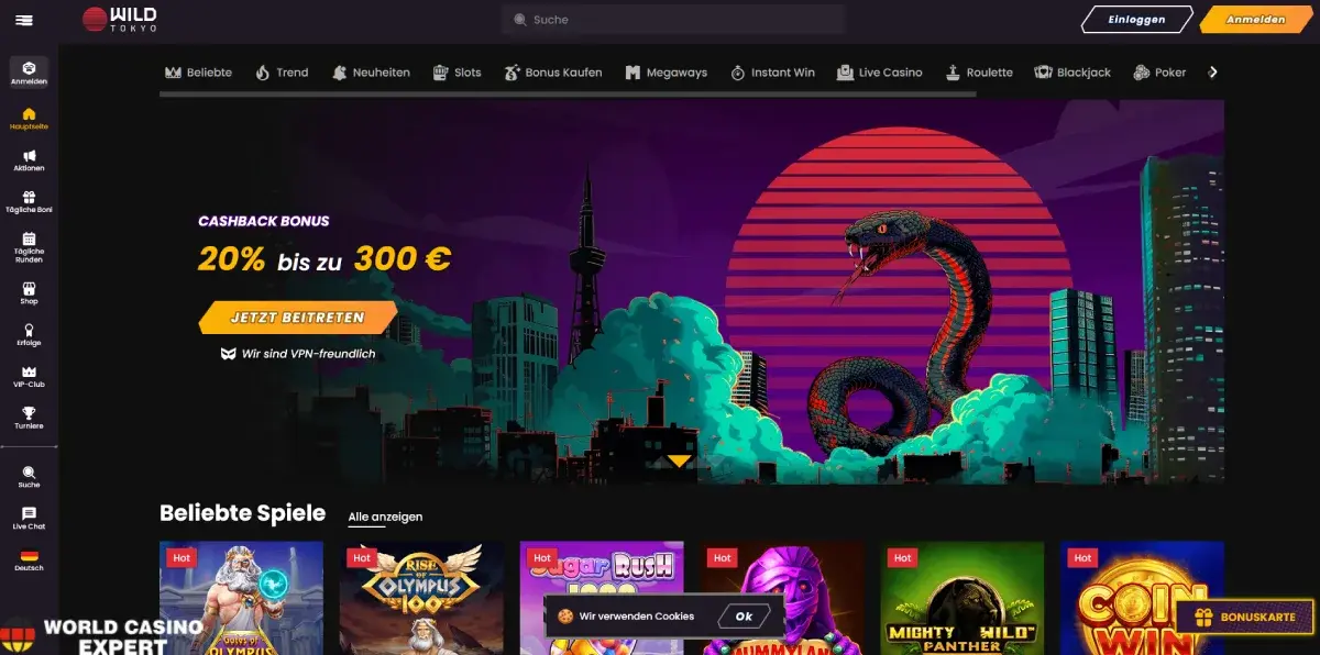 Bewertung des Online-Casino Wild Tokyo