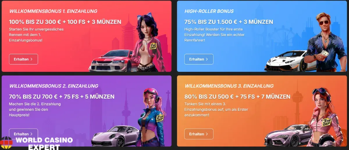 Boni und Promotionen bei Need For Spin