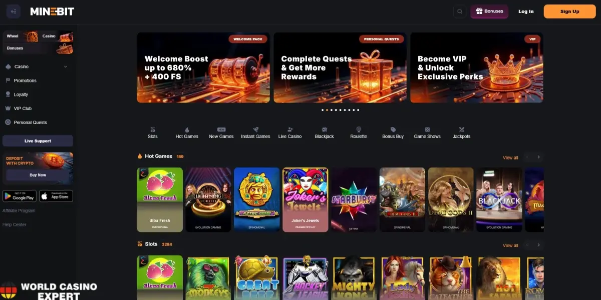 MineBit Casino: Bewertung