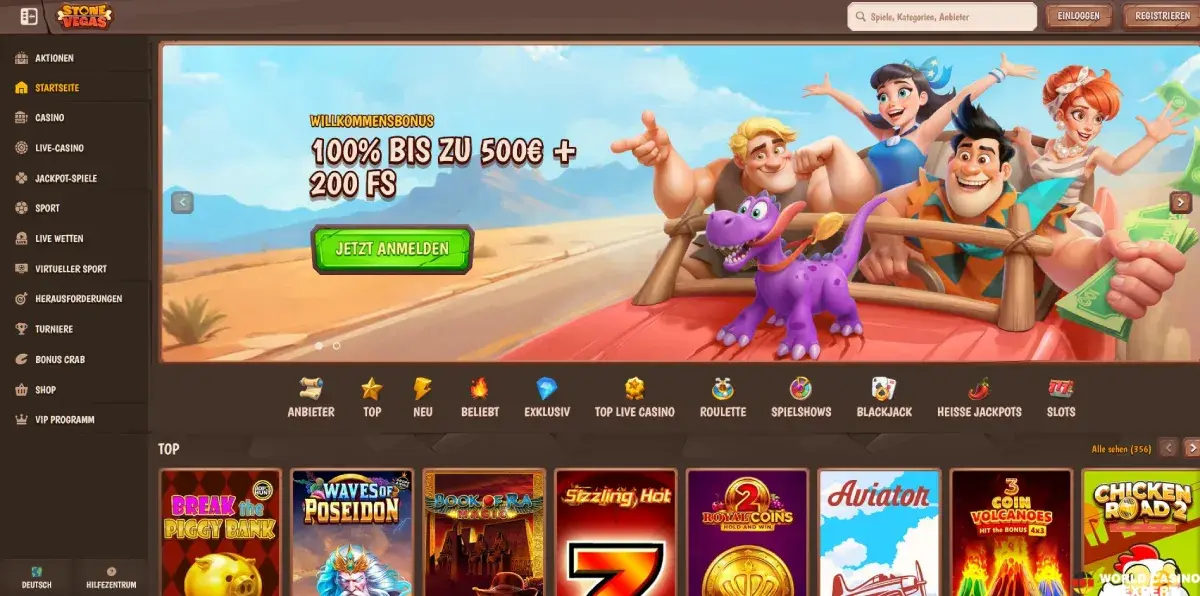 Bewertung des Online-Casino StoneVegas