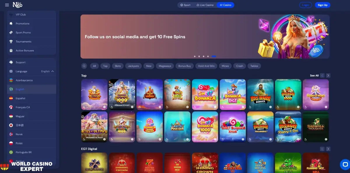 Bewertung des Online-Casino SlotNeo Bewertung des Online-Casino SlotNeo