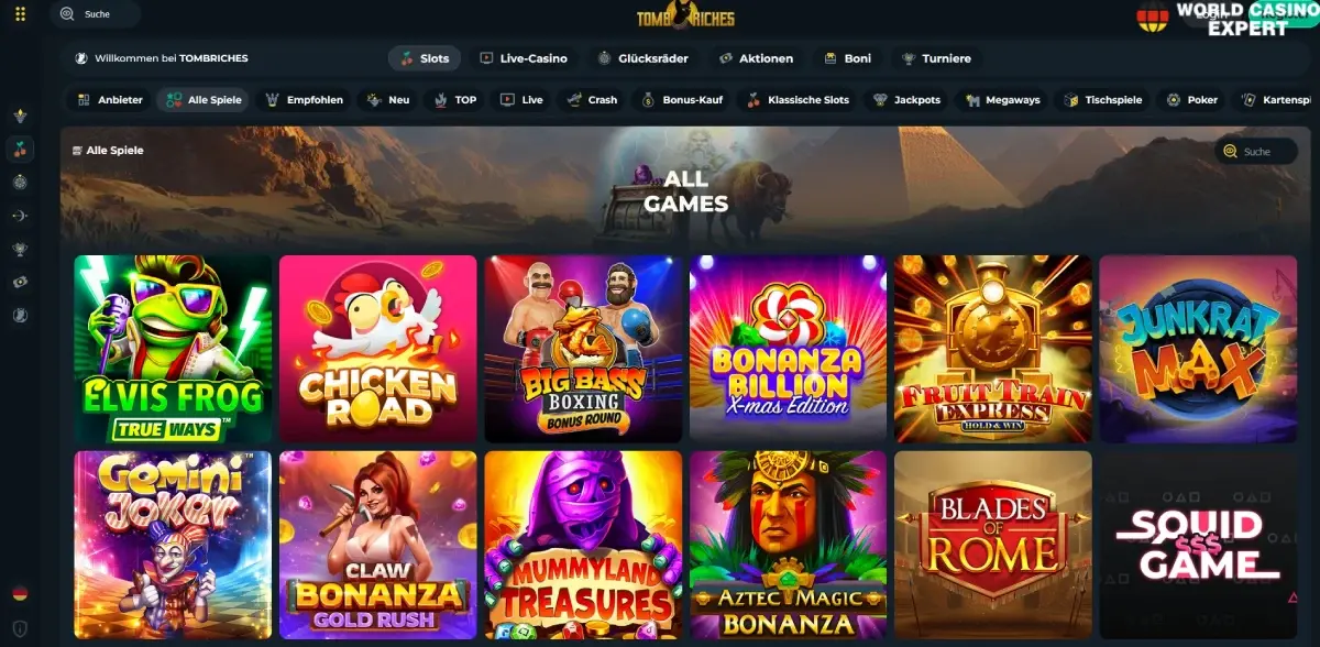 Spielangebot und Software-Auswahl