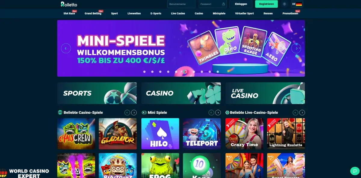 Einführung in das Rolletto Online Casino