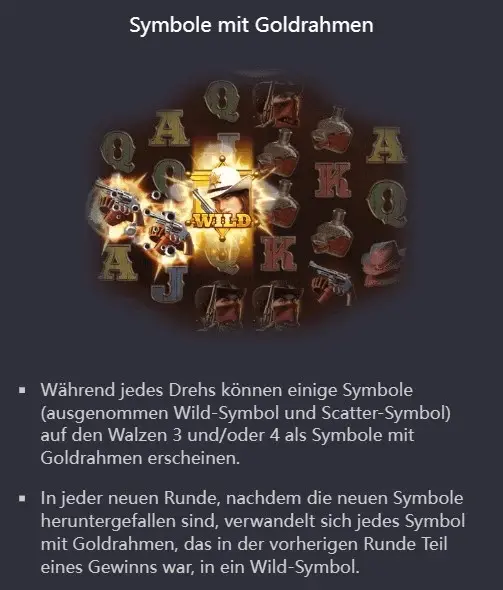 Goldgerahmte Symbole