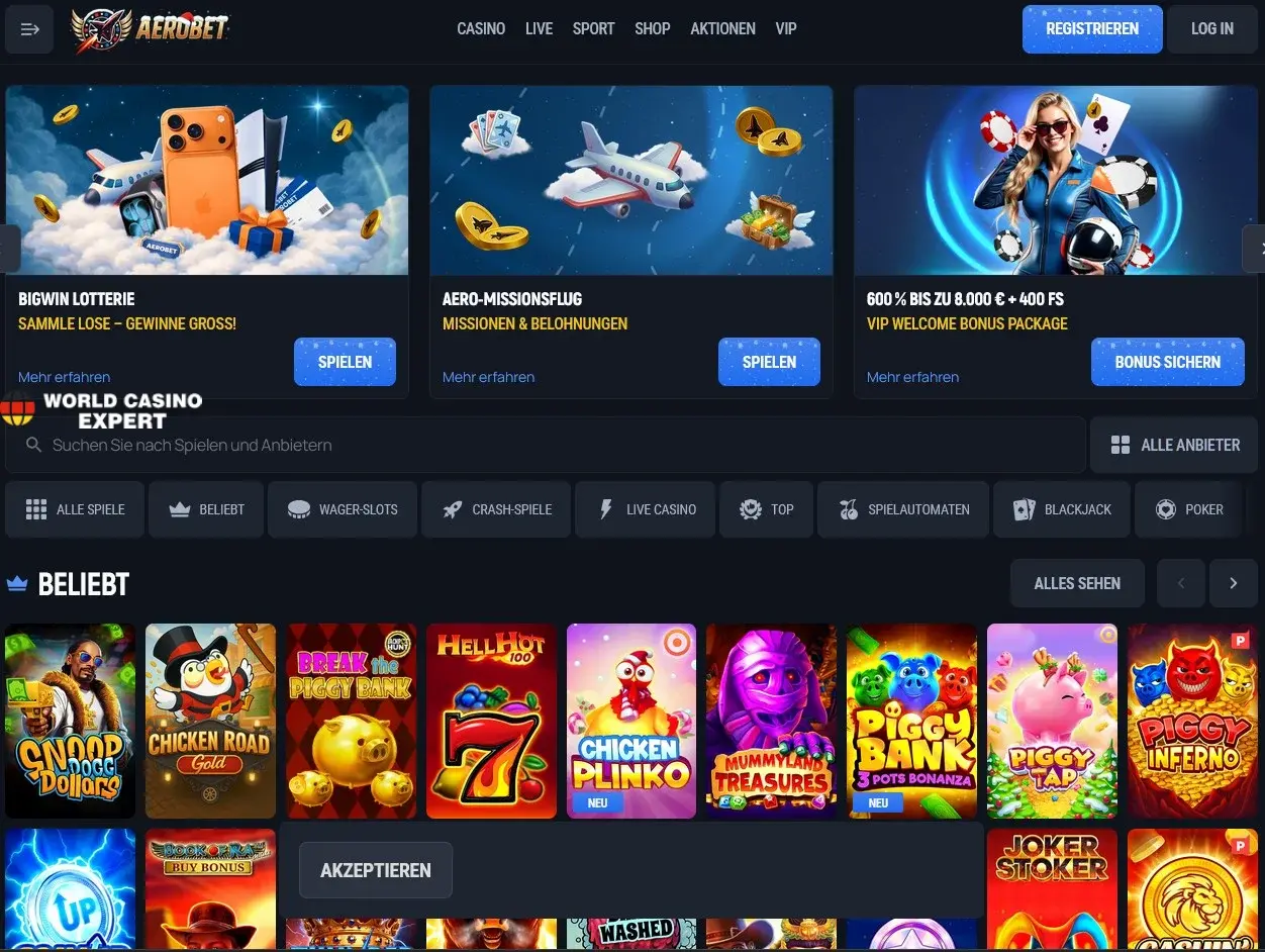 Aerobet Casino Online – Expertenbewertung von World Casino Expert Deutschland Aerobet Casino Online – Expertenbewertung von World Casino Expert Deutschland