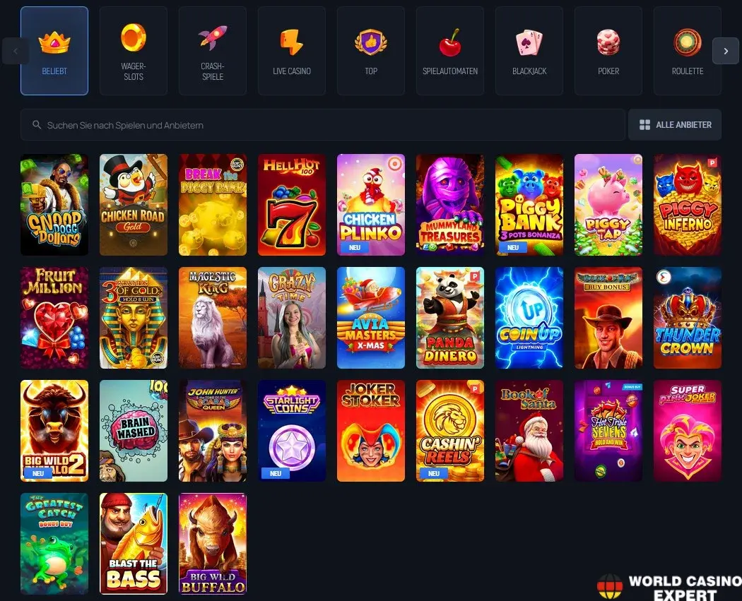 Spielangebot und Software-Auswahl im Aerobet Online Casino Spielangebot und Software-Auswahl im Aerobet Online Casino