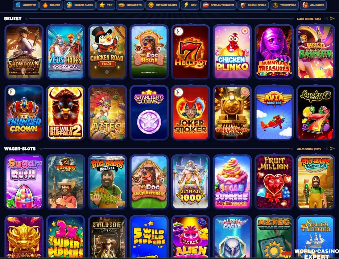 Spieleangebot im Golobet Casino