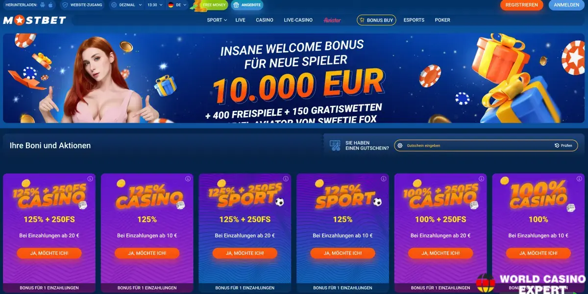 MOSTBET Casino Boni MOSTBET Casino Boni