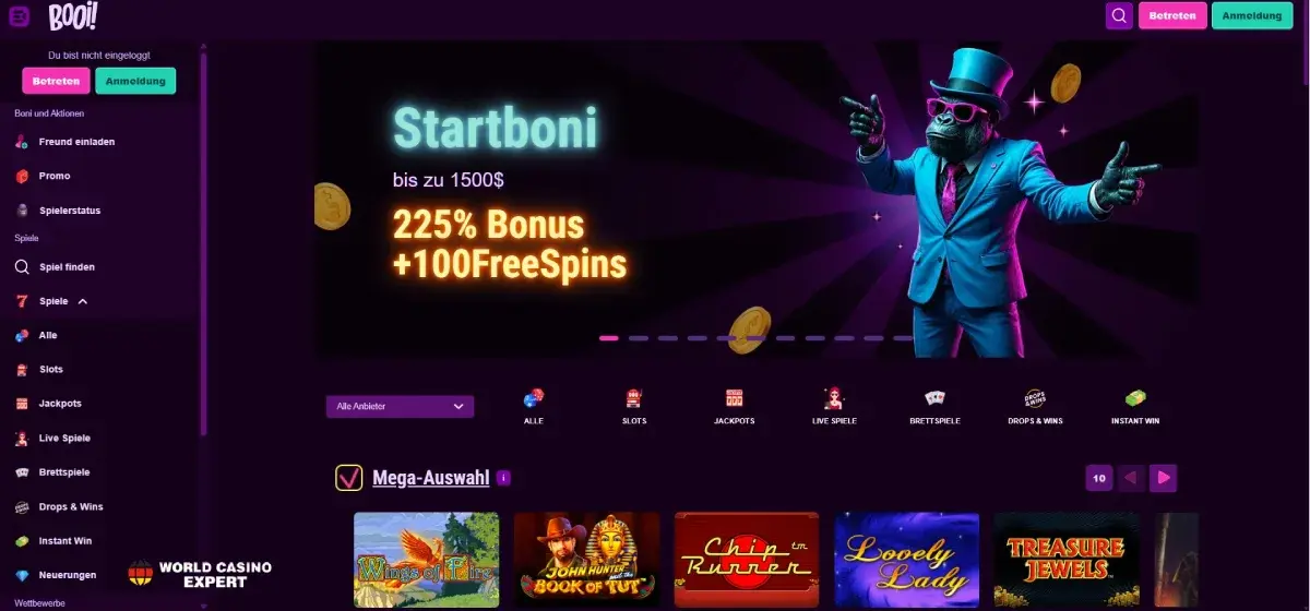 Booi Casino Test