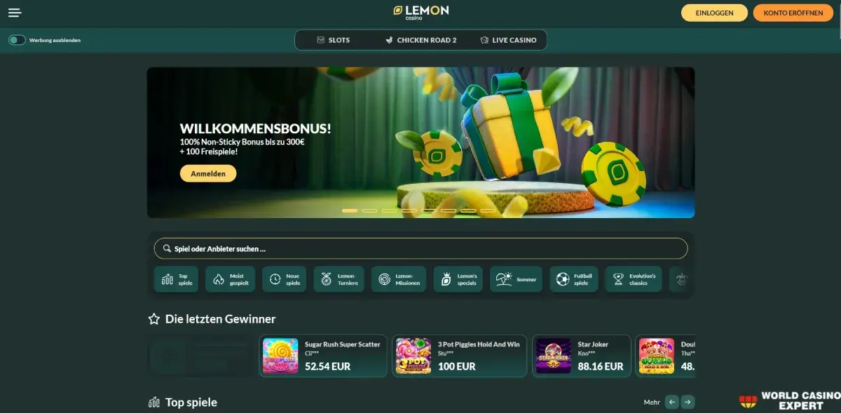 Lemon.Casino Erfahrungen 2026: Bonus, Spiele, Auszahlung und Lizenz