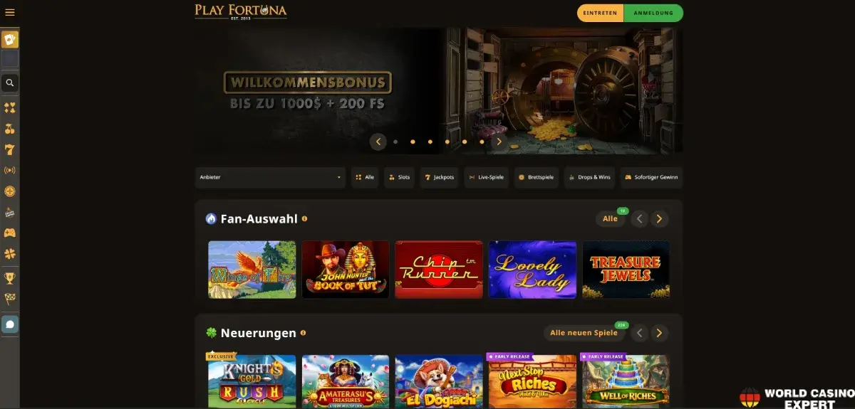 PlayFortuna Casino Test 2026: Bonus, Spiele, Sportwetten und Zahlungen PlayFortuna Casino Test 2026: Bonus, Spiele, Sportwetten und Zahlungen
