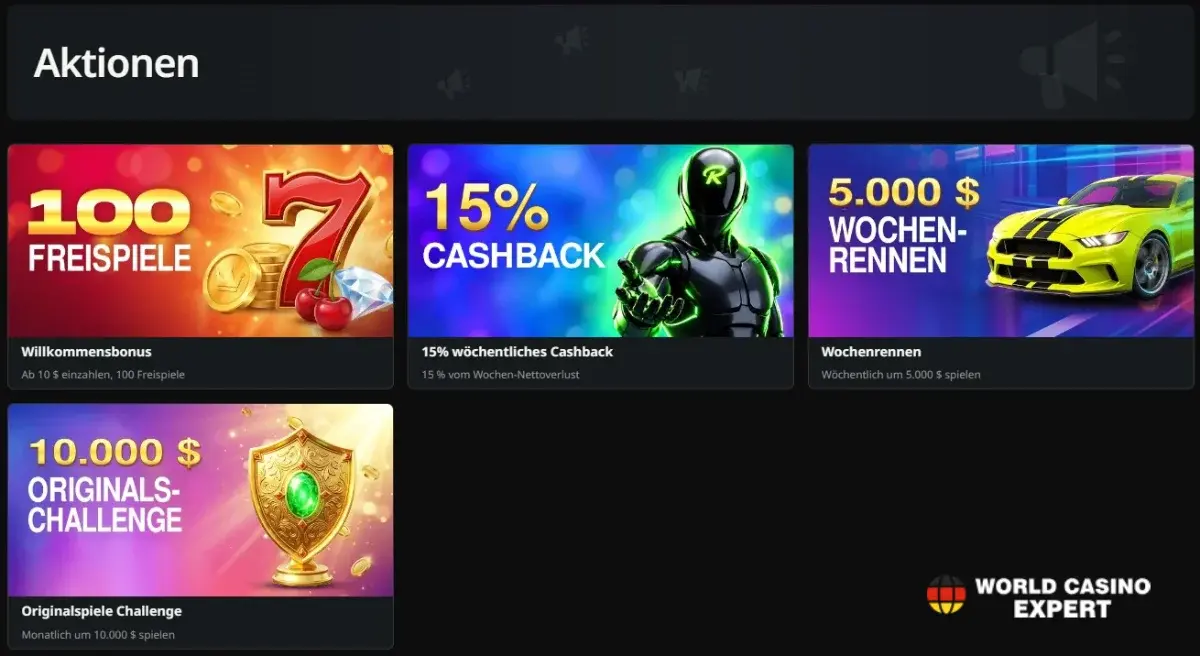 Racby Casino Bonus und Aktionen Racby Casino Bonus und Aktionen