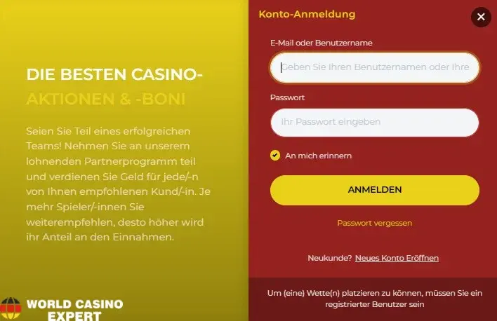 Registrierung und Kontoverwaltung