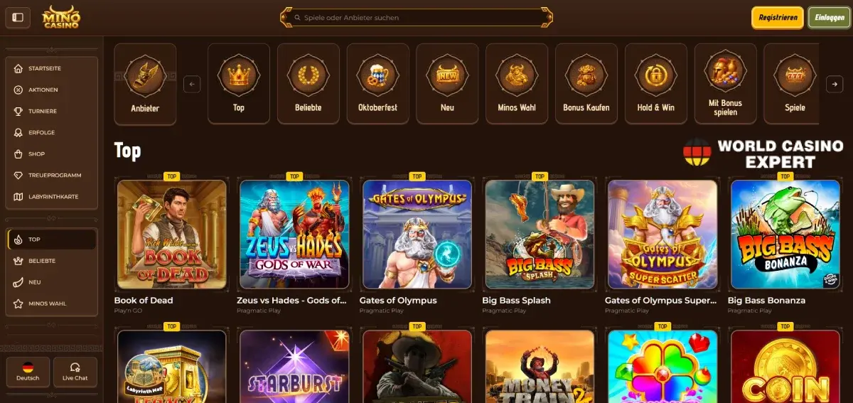 Spielauswahl und Software-Provider Spielauswahl und Software-Provider