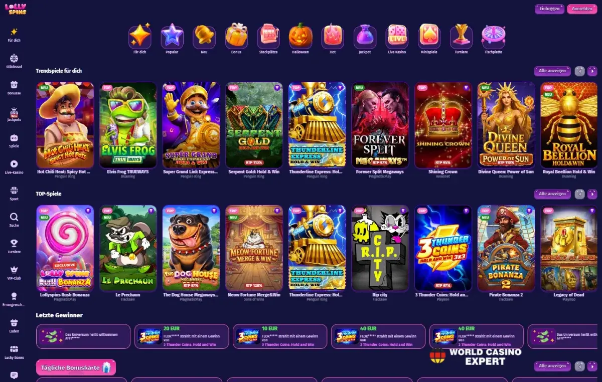 LollySpins Casino Erfahrungen: Test zu Bonus, Spielen und Auszahlung