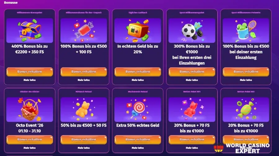 LollySpins Casino Bonus und Aktionen