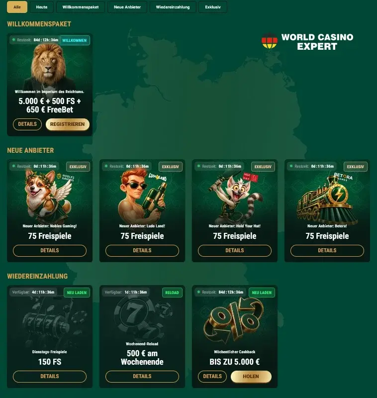 Richard Casino Bonus und Aktionen