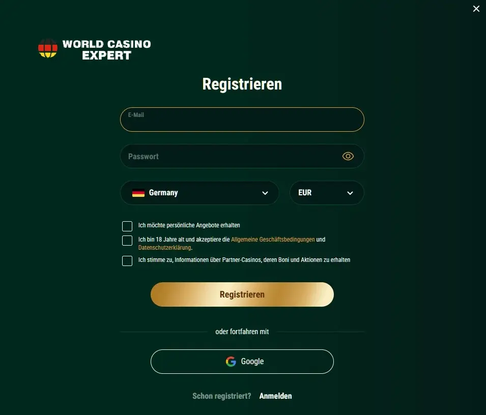 Registrierung und Verifizierung