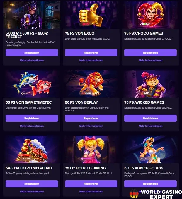Win Beast Casino Bonus und Aktionen
