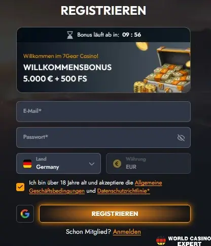Registrierung Registrierung