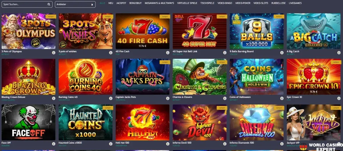 Spiele im CristalPoker Casino